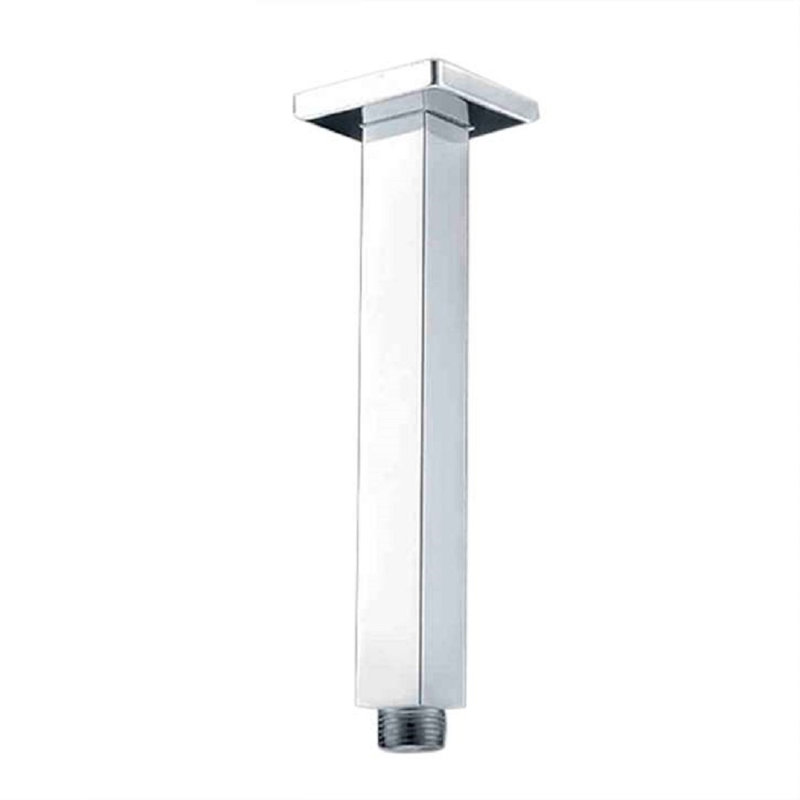 FontanaShowers Solid Brass Chrome Square Ceiling Mounted Overhead Shower Arm