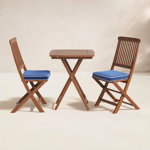 Fleur 23.5" W Square 2-Person Bistro Set with Cushions