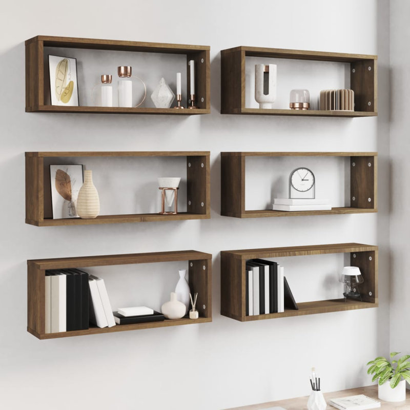 Poulos 6 Piece, Brown Oak, 23cm H x 60cm W x 15cm D
