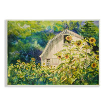 Stupell Flowers My Happy Place Sunflower Wall Plaque Art by Annie LaPoint - 17 x 7