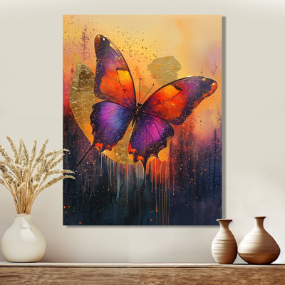 Dormon lavande, échos du papillon I - art mural papillon