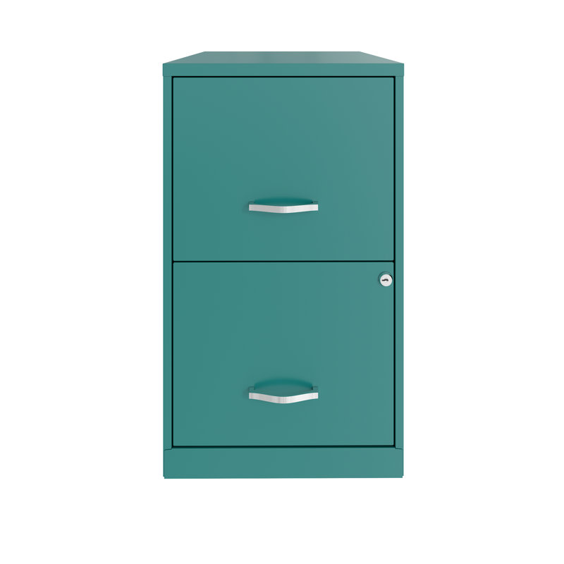 Teal 2-Drawer Lockable Steel File Cabinet