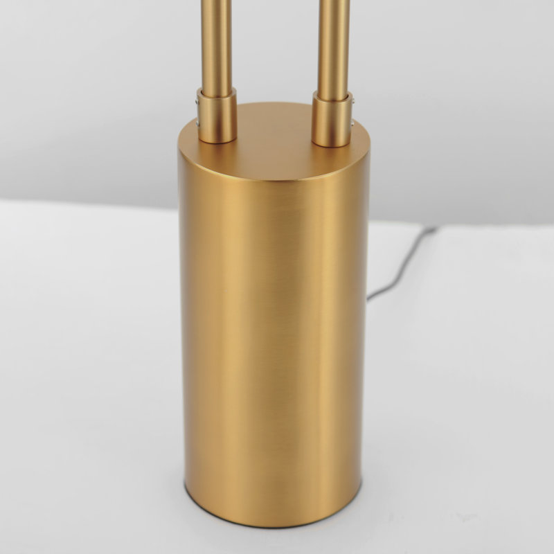 Dreamer LED Floor Lamp, Natural Aged Brass, Iridescent
