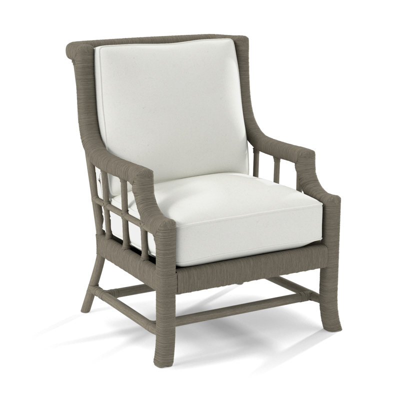 Lafayette Armchair, Stone Hearth, Denim Stripe, 0206-61