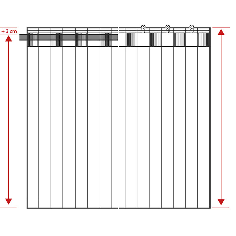 Laurel Slot Top Semi Sheer Curtain, Wool White/Coral
