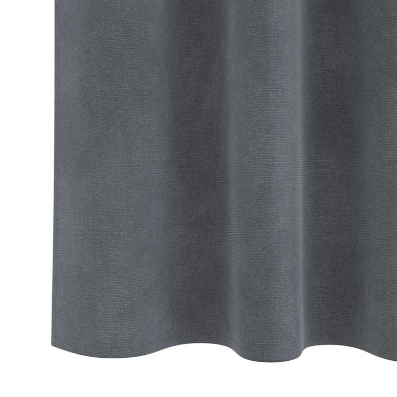 Curtains With Curtains 2 Pcs Polyester, Grey, 140cm Width x 245cm Drop