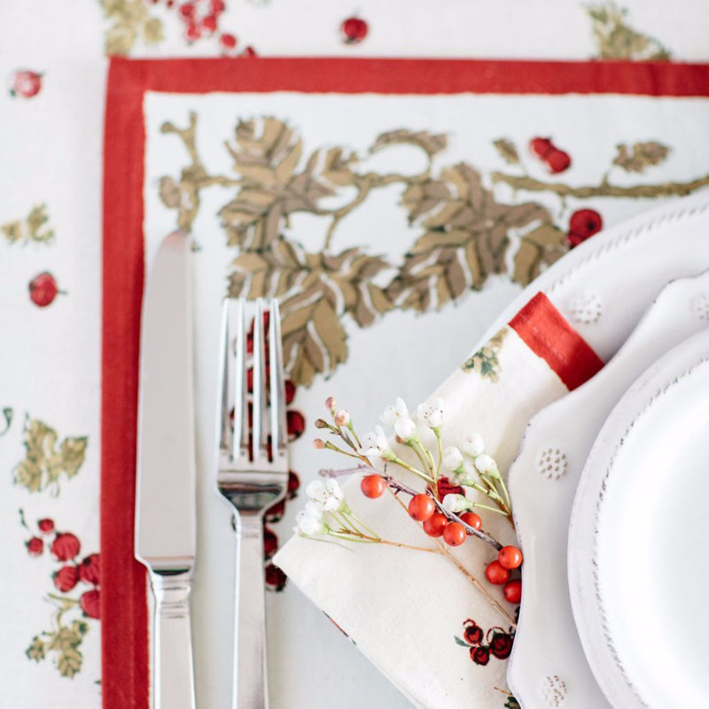 100% Cotton Floral Rectangle Placemat