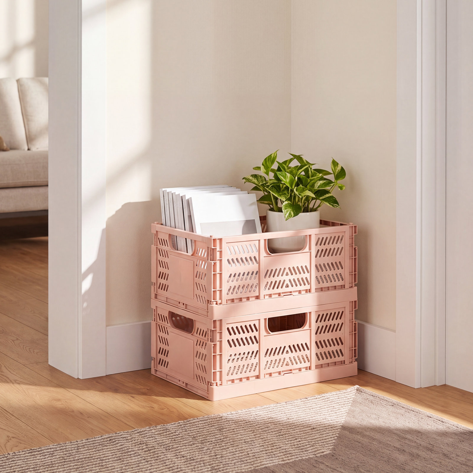 Storage Tub & Tote - Set of 2, Clay