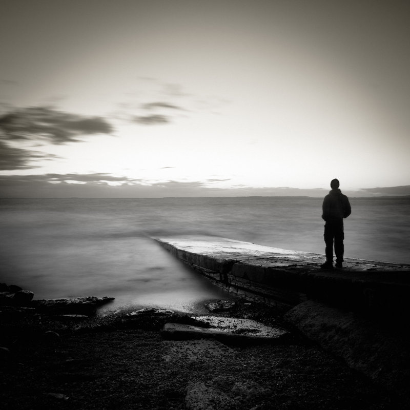 Man Staring At The Fantastic View by Lightkey - Wrapped Canvas Print, 51cm H x 51cm W x 3.8cm D