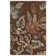 Emrick Hand Hooked Wool/Cotton/Latex Floral Rug in Brown
