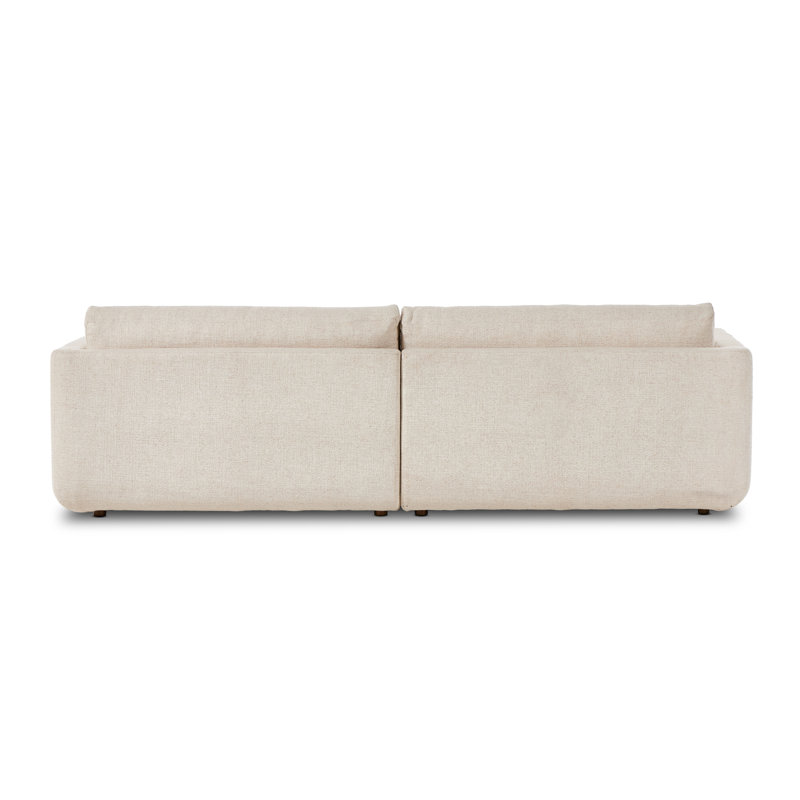 Toland Sofa, Cream Polyester Blend