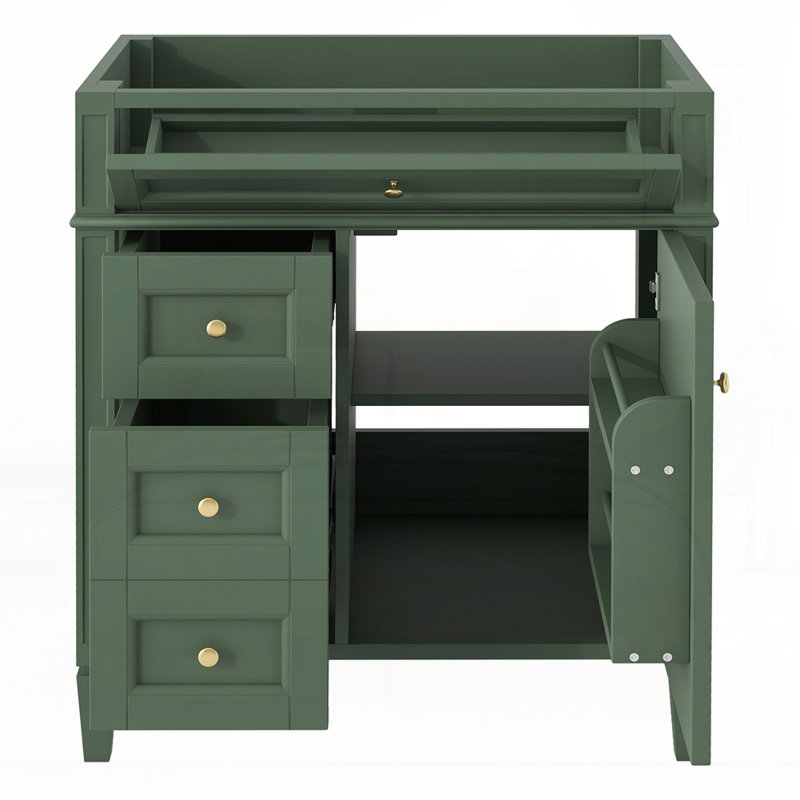 Meuble-lavabo de 30 po sans lavabo supérieur, Vert