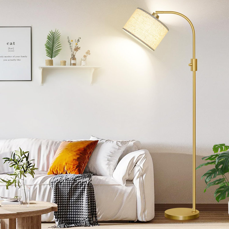 Reinmar 65'' LED Arched Floor Lamp, Gold