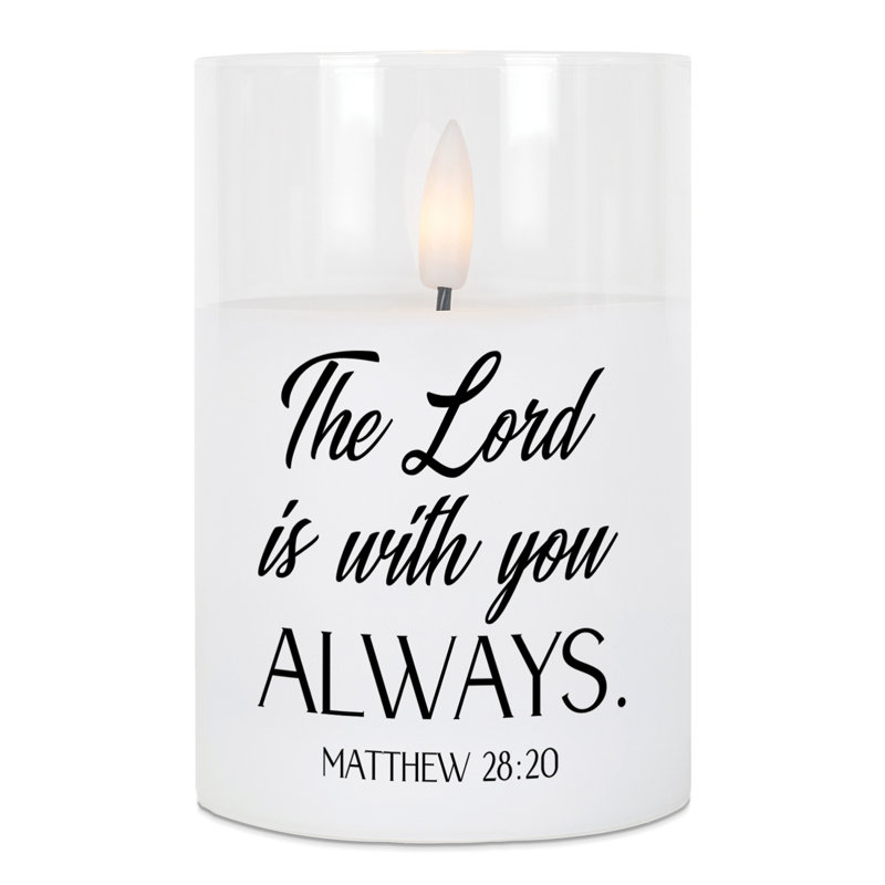 Flameless Jar Candle with Glass Holder