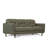 Radwan Pesto Green Leather Sofa (Assembled)