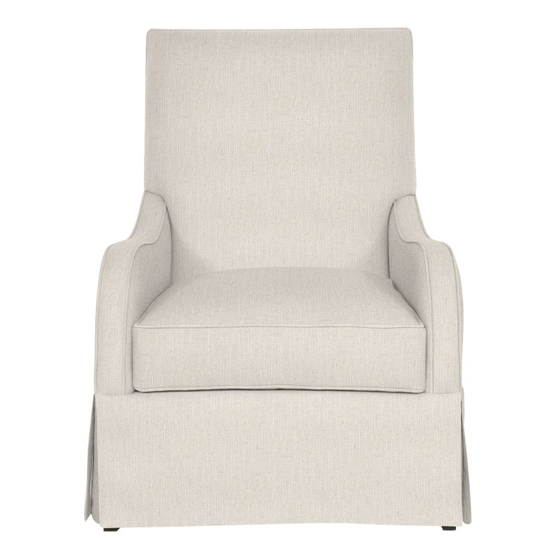 Zoe Swivel Slipcovered Armchair, Instant Parchment
