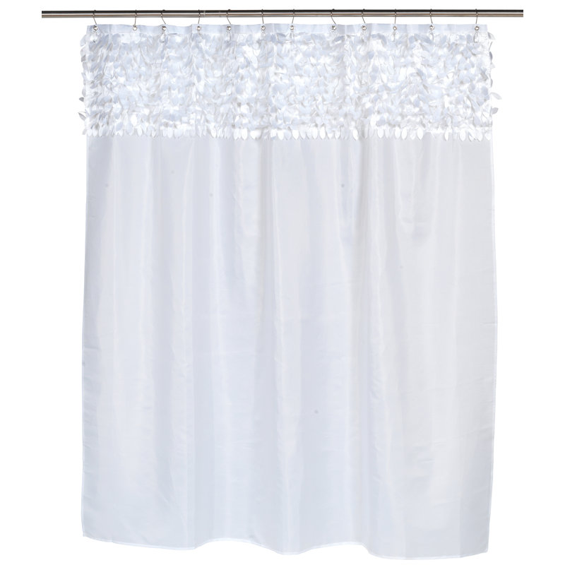 Rideau de douche simple Gallaher, Blanc