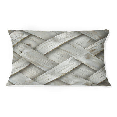 Imprimé tressé gris - Coussin lombaire Mid-Century