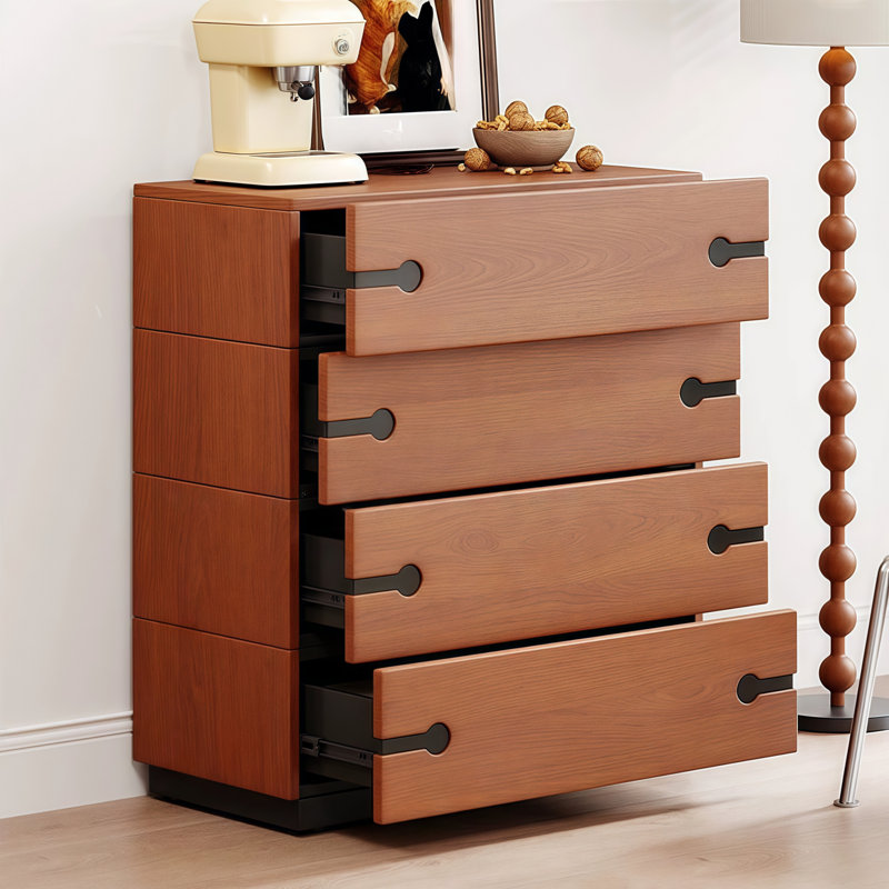Commode d'appoint de rangement moderne à 4 tiroirs