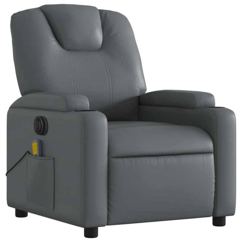 vidaXL Recliner Chair, Adjustable, Power, Cream Polyester 1