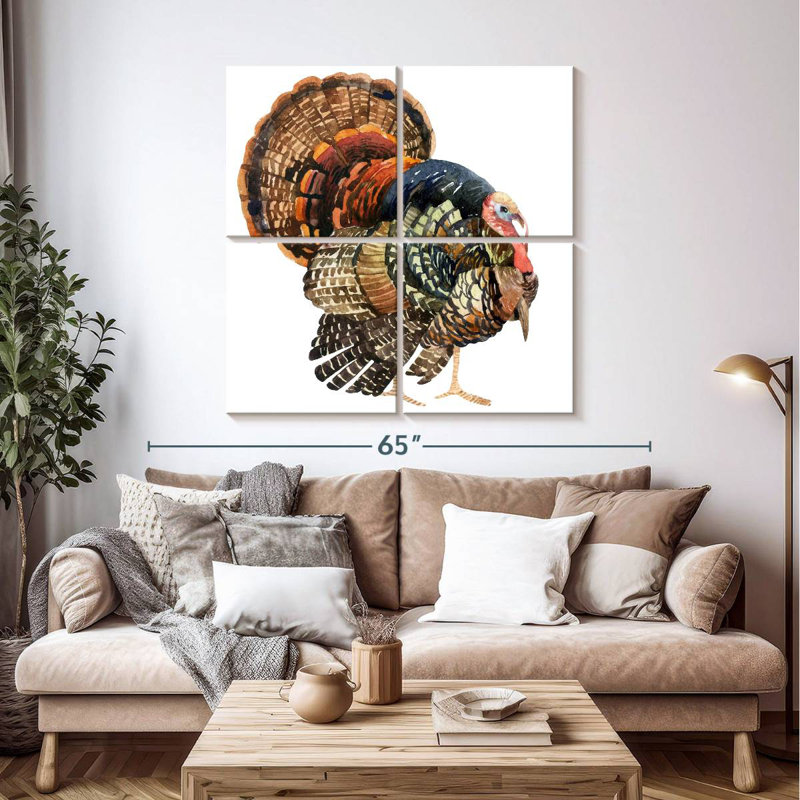 Brampt Turkey, 45" H x 45" W