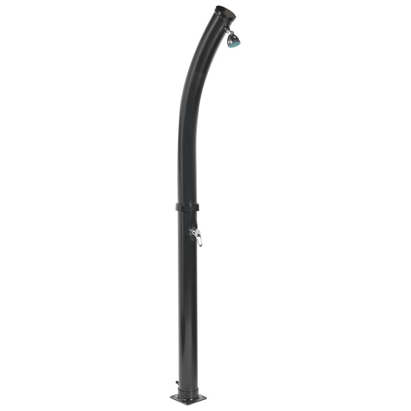 ENGABAO Solar Powered Temperature Controlled Stainless Steel Free Standing Outdoor Shower and Footwash Spout