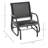 Porch Glider, Metal Frame Swing Glider Chair With Breathable Mesh Fabric, Curved Armrests And Steel Frame For Garden, Poolside, Backyard, Balcony-1674189999