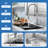Stainless Steel Single Handle Pull Down Touchless Kitchen Faucet With Soap Dispensor-106753283