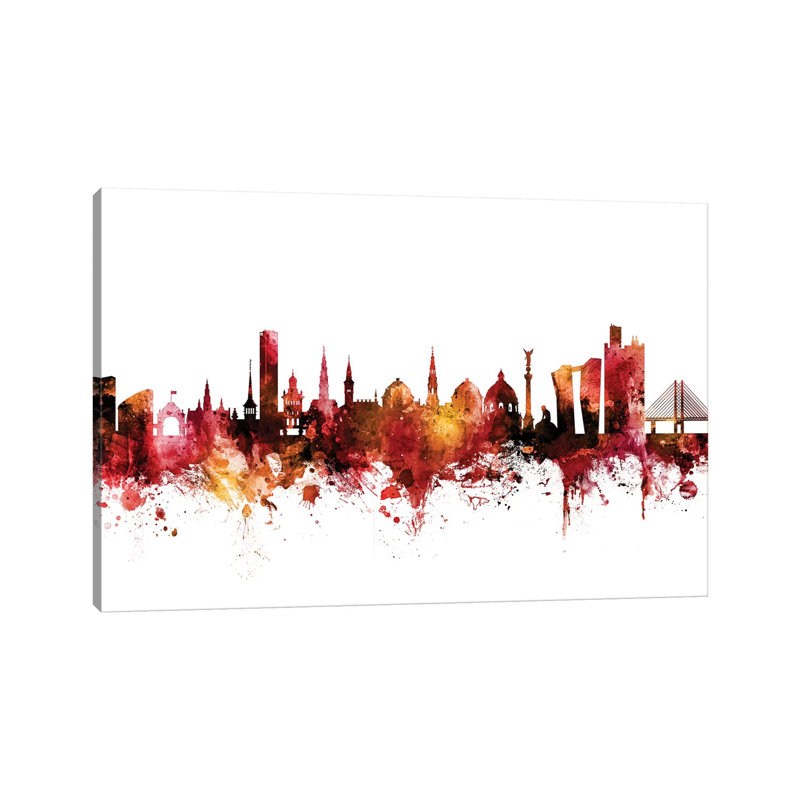 Copenhagen, Denmark Skyline by Michael Tompsett - Wrapped Canvas Gallery-Wrapped Canvas Giclée, 30.48 cm H x 45.72 cm W