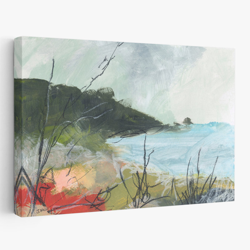 «Wandering No. 2 - Contemporary Landscape Ocean Waterway Art», H 36 po x l 24 po