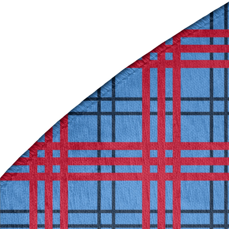 Plaid Indoor Rug, Round 5'