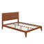 Lit plateforme en bambou, cadre de lit moderne Mid-Century avec tête de lit haute, support à lattes de bois, aucun sommier requis-708455031
