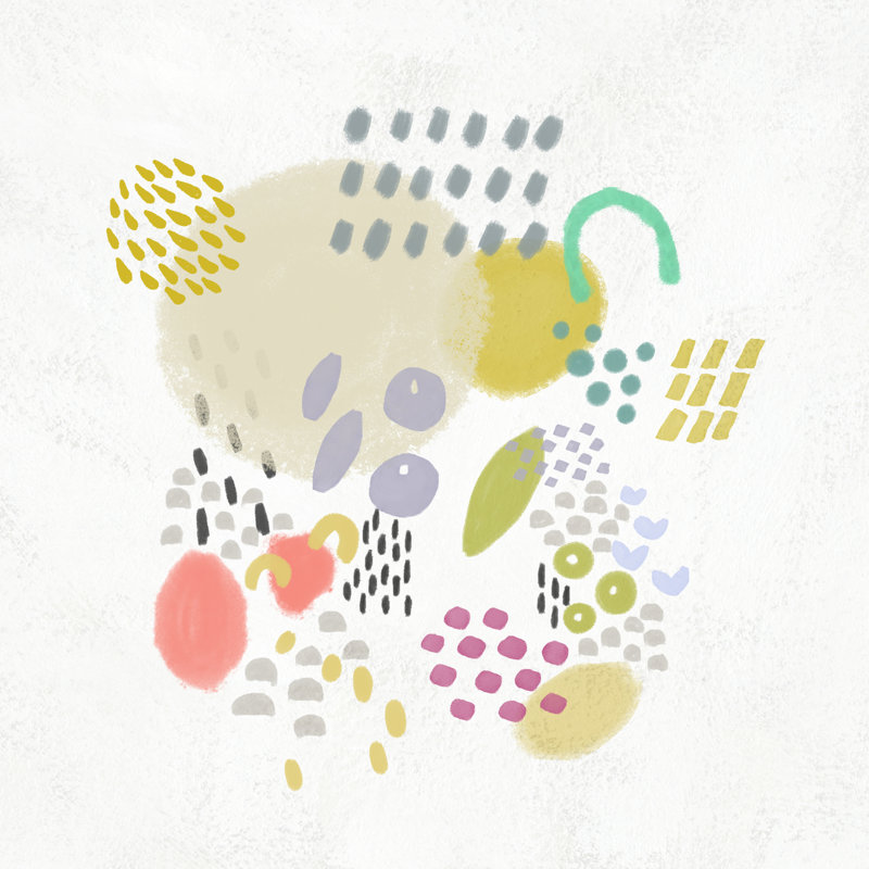 Funfetti I - Wrapped Canvas Print, 122cm H x 122cm W