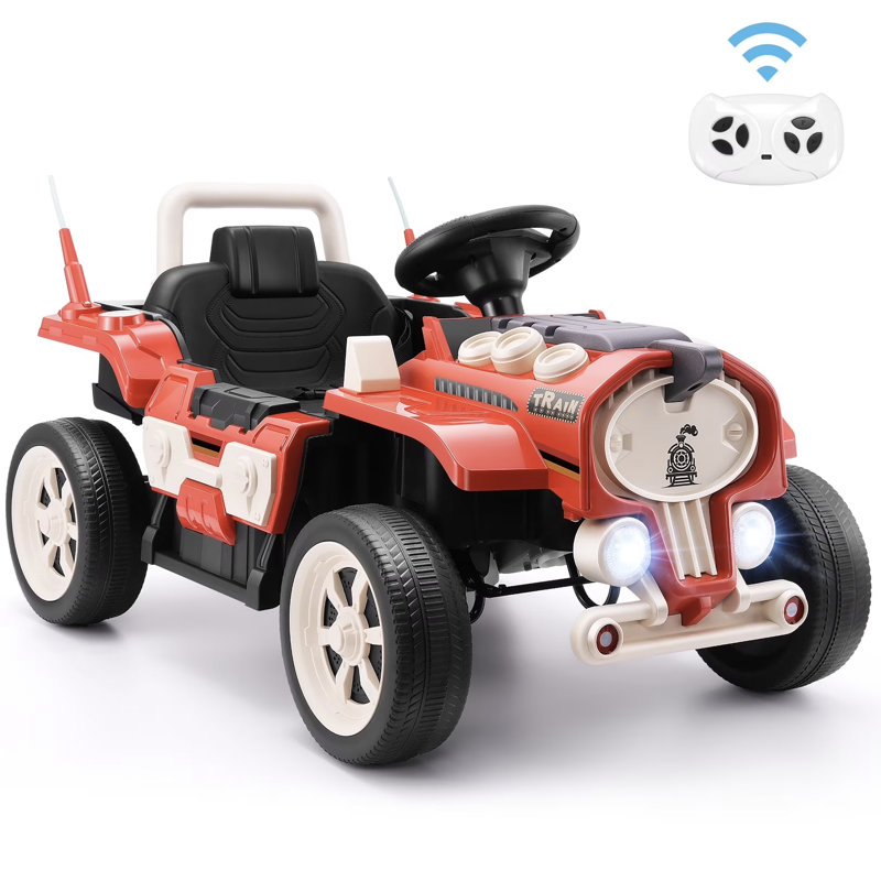 Voiture électrique 24V avec télécommande, jouets électriques pour enfants avec musique, Bluetooth, son de train, lecteur MP3
