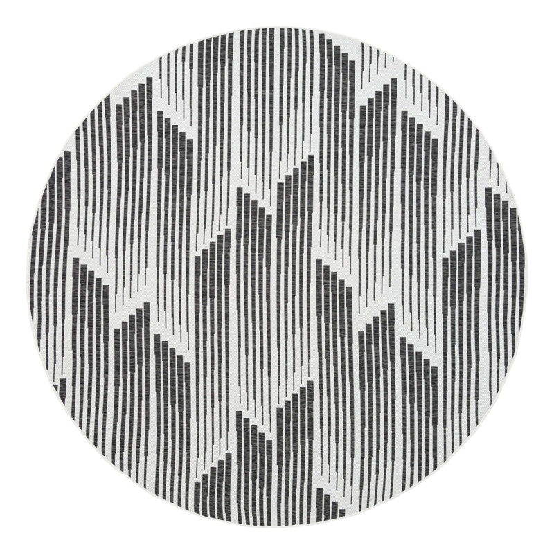 Geometric Indoor / Outdoor Rug, Round 10'