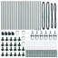 Vidaxl Fence Posts With Base Plates 26 Pcs Diameter32mm Galvanised Steel-114618958-114618962