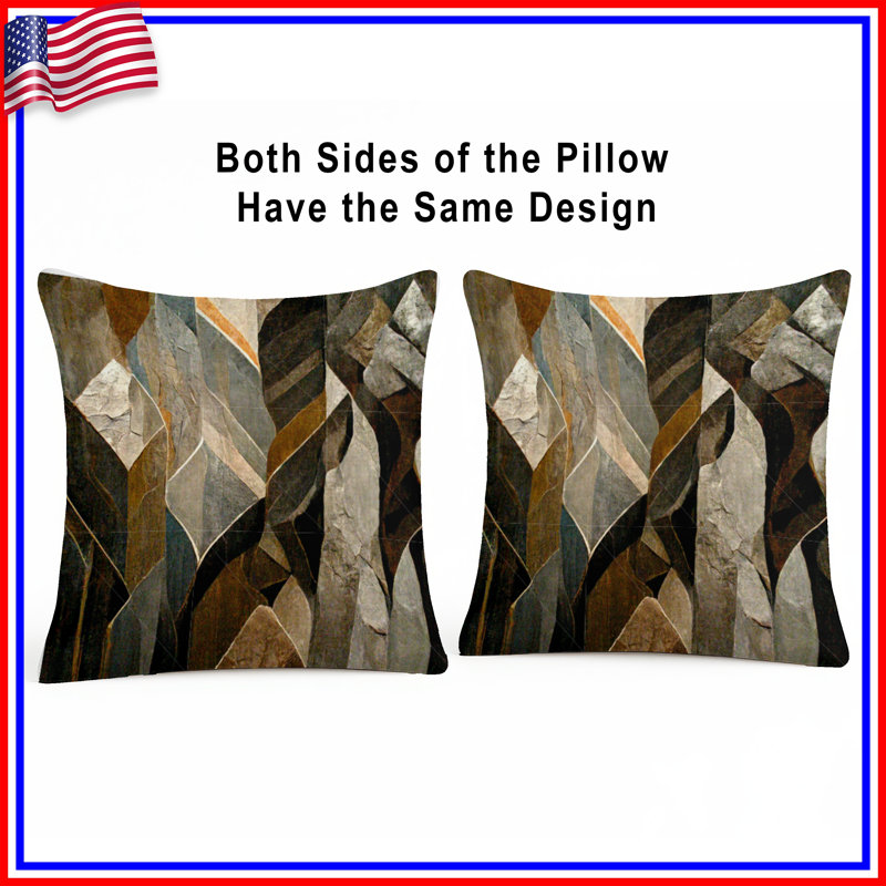 Abstract Throw Pillow, Art Double Sided Pillows, 14 x 14 inches
