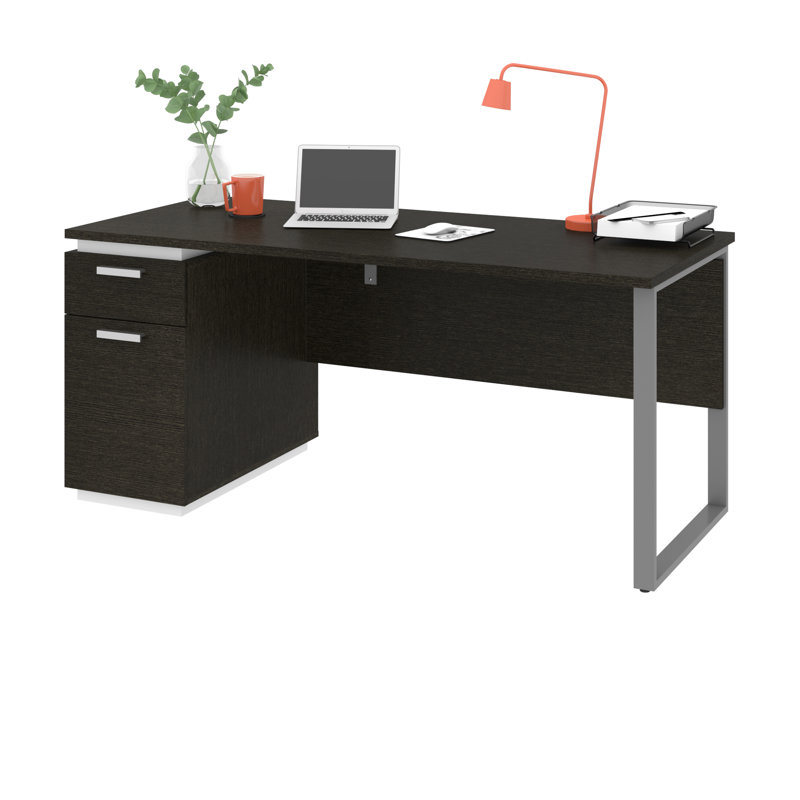 Bureau Cordale, Gris / blanc foncé