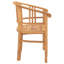 Chair Brown Solid Teak Wood Garden Outdoor Seating Furniture