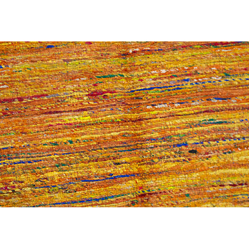 Tapis orange et multicolore noué à la main de haute qualité