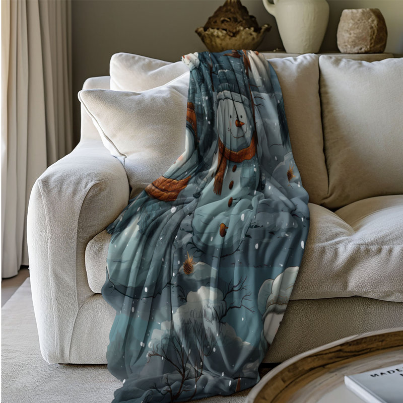 Snowman Fun - 1 Piece Premium Blanket, 50" W x 60" L