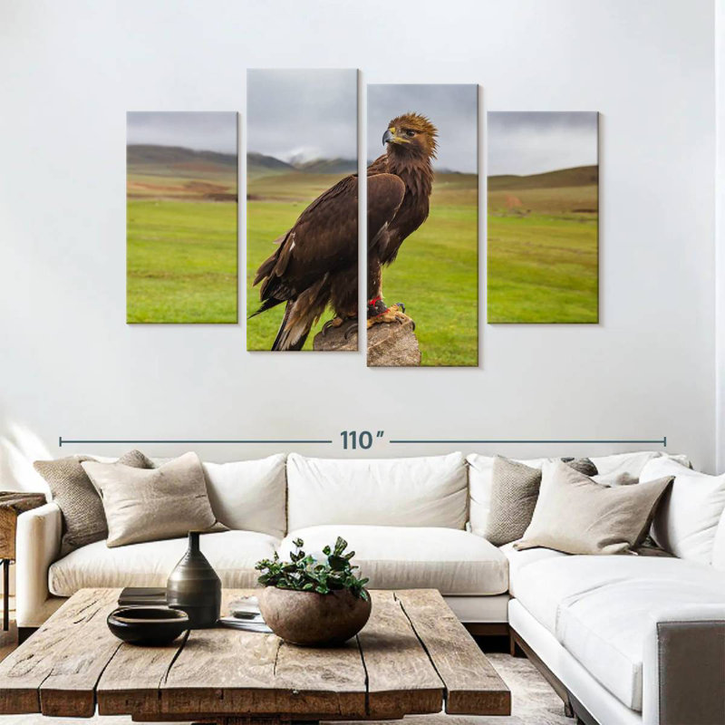 Brampt Eagle On Stone, 54" H x 84" W