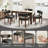 PU Leather Upholstered Solid Wood Dining Chair Side Chair-604761813