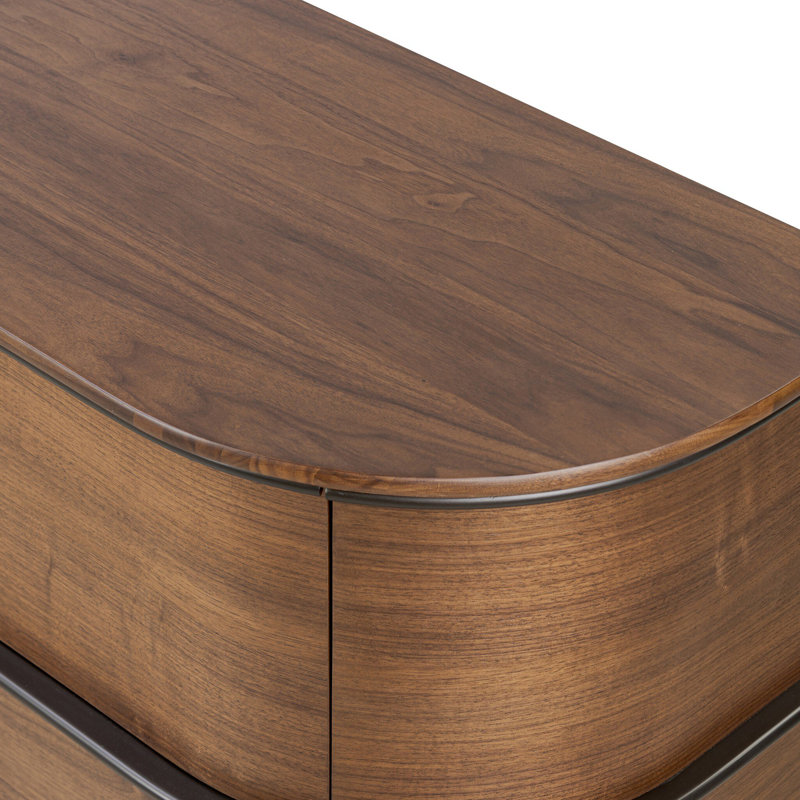 Theo Sideboard-Dark Brown Walnut Veneer
