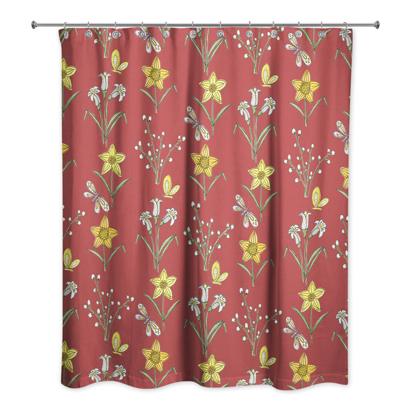 Rideau de douche Rudeen, Rouge