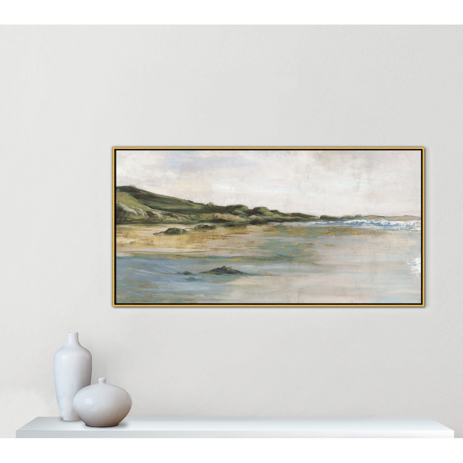 Cordoba "Tide's Edge" Print, 31.5" H x 61.5" W, Gold