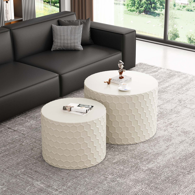 Ensemble de 2 tables basses Modern Modern, Beige