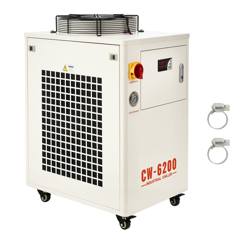 Refroidisseur d'eau industriel, 17 060 BTU / h, système de refroidissement de refroidisseur d'eau industriel avec compresseur, capacité de réservoir de 3,96 gal, débit maximal de 18,5 gallons par minute, pour machine de gravure et de découpe de tubes laser au CO2