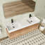 Meuble-lavabo flottant mural 60 po avec plateau en résine et tiroir à fermeture en douceur 60 po