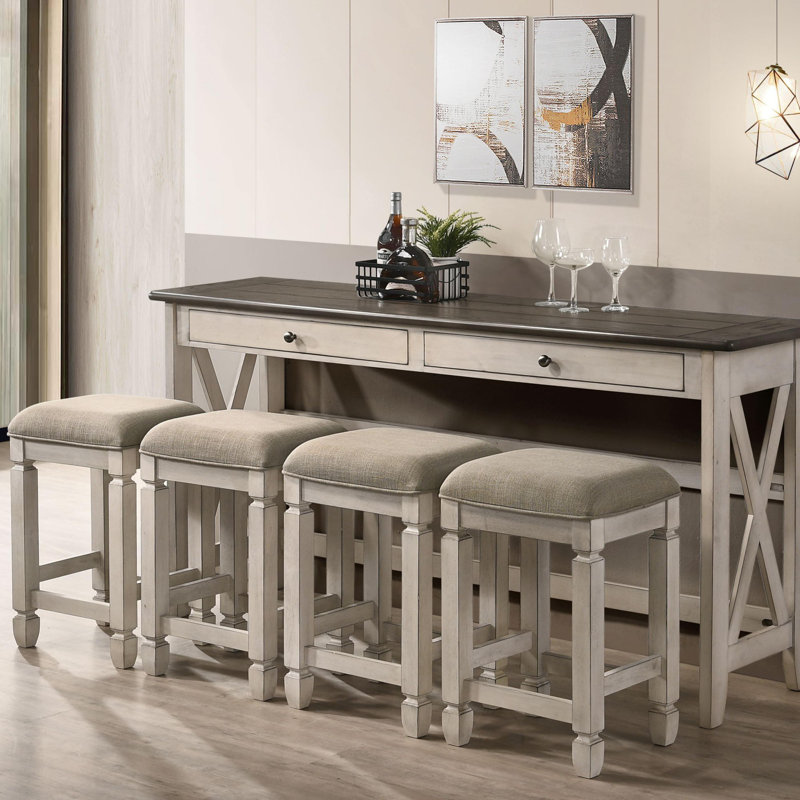 Console Table w/4 Stools